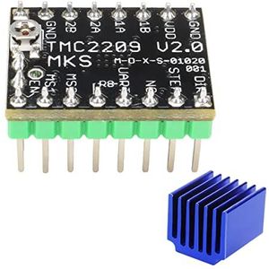WANGCL Stappenmotor Driver TMC2209 met Koellichaam Uitstekend Mute-effect voor 3D-printer Park MKS Gen L/MKS SGen L/SKR V1.3