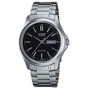 Casio Heren Quartz Horloge met RVS Band MTP-1239D-1ADF (A204), Zwart, Kern