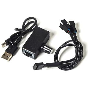 PLCPDM Koelventilator Snelheidsregelaar Voor PC USB Interfaces Met 12V Output Gemakkelijke Controles Met 4Pin Adapter En Splitter