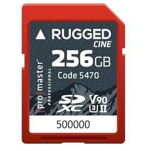 Promaster SDXC 256GB Rugged CINE UHS-II Geheugenkaart V90