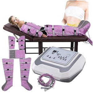 Lymfedrainage Massage Afslankapparatuur - Luchtcompressiemassageapparaat - Paars - 3 Intensiteitsniveaus