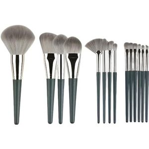 14-delige COMBO Make-up Borstel Set Artistry Borstels Kabuki Poeder Borstel Oogschaduw Stippling Borstel Premium Synthetische Make Up Borstel Set Voor Contouring Concealer Foundation Poeder Oogschaduw