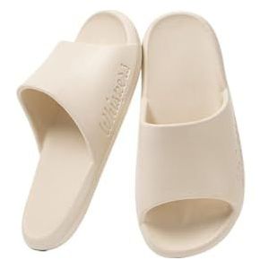 Zephyria cloudies slides voor dames, uniseks EVA-pantoffels - zachte lichtgewicht bad- en binnenhuisschoenen, voor dames en heren | Huisslippers douchesandalen, Wit, 41.5 EU