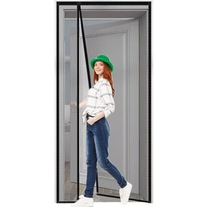 Mosquito Net Door Curtain, 150x195cm Automatic Closing Mosquito Net Window Anti Insect Fly Mosquito Balcony Doors Sliding Doors Black