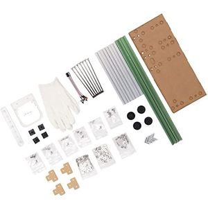 Open Kastbeugel voor ATX-computer, Kleurrijke Juiste Ruimte Aluminium Doe-het-zelf Frame voor Thuis (Groen Zilver)