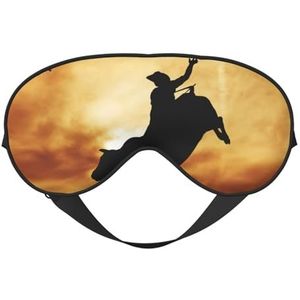 YFSGDLBN Cool Bull Riding Gedrukt Zacht Oogmasker Slaap Aid Oogmasker Verduisterend Slaapmasker