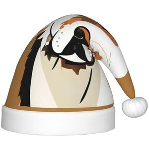 SSIMOO Leuke dierenboerderijhond heerlijke kinderen pluche kersthoed - vakantie decoratieve hoed voor feesten, feestelijk plezier en meer