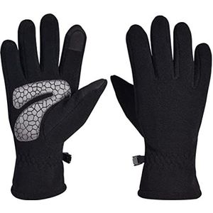 Sporthandschoenen Winter Outdoor Men's Sports Touch Screen Gloves Polar Fleece Rijden Warme Handschoenen Mountainbike (Color : Black, Size : 20.8CM)