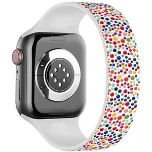 Solo Loop Band Compatibel met All Series Apple Watch 38/40/41mm (Verjaardagsfeest Decor) Elastische Siliconen Band Strap Accessoire, Siliconen, Geen edelsteen