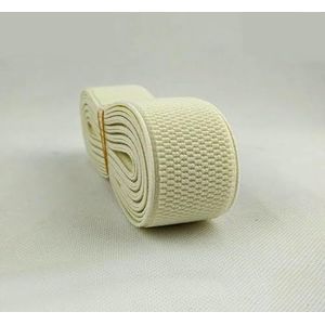 Verdikte elastische band met maismotief - platte tailleband in goud/zilver metallic (brede stretchriem voor modieuze tailleversteviging) - 6 cm