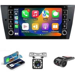 Android 14 2 DIN Autoradio Stereo 9 inch Screen voor BMW 3 Series E90 E91 E92 E93 2005-2013 GPS Navigatiesysteem FM AM RDS DAB+ Radio Carplay Android Auto Qualcomm BT 5.0 Dolby DTS(NF-2 4Core 2+32G)