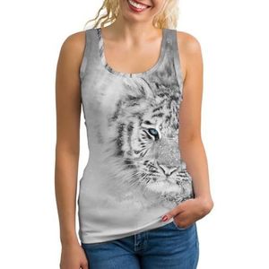 Sneeuwwitje Tijger Lichtgewicht Tank Top voor Vrouwen Mouwloze Workout Tops Yoga Racerback Running Shirts S