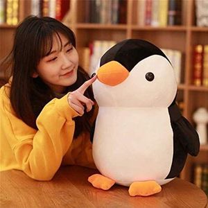 RAILONCH Pinguïn pluche dier, schattige zeedieren, pop, knuffeldier, cadeau voor kind (oranje mond, 45 cm)