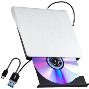 2-in-1 Externe CD/DVD-drive USB 3.0 CD/DVD+/-RW-leesbrander Draagbare Optische Schijven