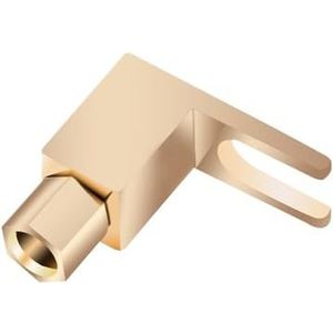 20Pcs Banaan Mannelijke Haakse Connector Messing Speaker Plugs Audio Schroeven Voor Spade Connector Vergulde