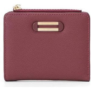XIANGFANSQ portemonnees voor dames Fashion Brand Small Wallet For Women kaarthouder Zipper Portemonnees Ladies Slim Beurs van de Portefeuille (Color : WineRed)