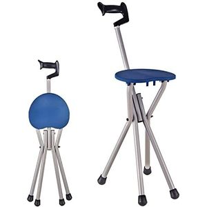 SEVEEZ - Wandelstok - Inklapbaar - Multifunctionele Lichtgewicht Aluminium Krukstoel - Maximale Belasting 150kg
