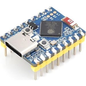 GERUI ESP32-S3 Mini Development Board (uitgerust met twee rijen naalden), 240 MHz loopfrequentie, 2,4 GHz WiFi BT 5, ESP32-S3FH4R2 dual-core processor, castellated module, geschikt voor