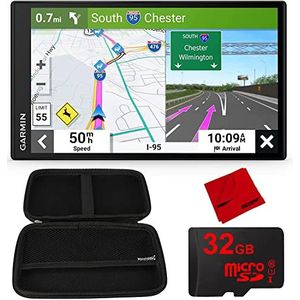 Garmin DriveSmart 76 7"" Car GPS Navigator (010-02470-00) Bundle with 10"" Hard EVA Case