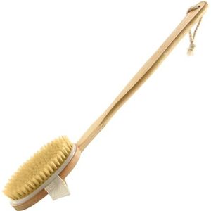 Douche Terug Scrubber Natuurlijke Borstel Douche Scrubber met Lange Houten Handvat 40x7 Inch Badborstel voor Thuis, Bad Center