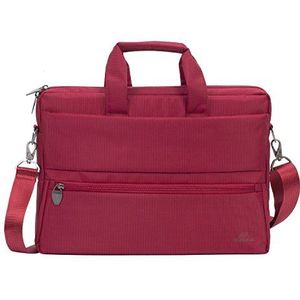 RIVACASE laptoptas voor apparaten tot 15,6 inch - stijlvolle tas met veel opbergruimte en geweldig design - rood