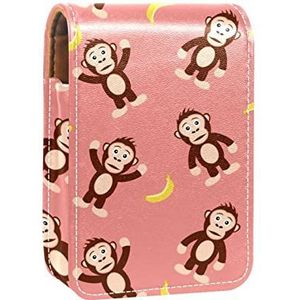 Lipgloss Houder Lipstick Case Draagbare Mini Lipstick Opbergdoos Reizen Lipstick Organizer Case met Spiegel voor Vrouwen 3 (74), Meerkleurig, 9.5x2x7 cm/3.7x0.8x2.7 in