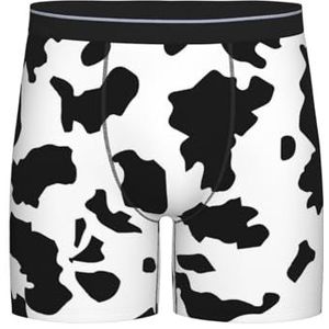 GRatka Boxer slips, heren onderbroek boxershorts, been boxer slips grappig nieuwigheid ondergoed, koe print zwart & wit, zoals afgebeeld, XL