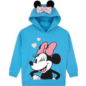Disney Meisjes Minnie Mouse Hoodie | Meisjes Hoodie Met 3D Minnie Oren | Blauw 104