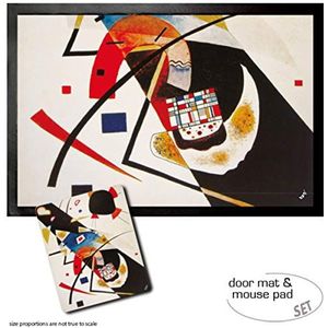 1art1 Wassily Kandinsky, Two Black Spots 1923 Deurmat (60x40 cm) + Muismat (23x19 cm) Cadeauset