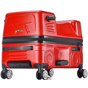 Trolley Case Koffer Creatieve Rijkoffers Draagbare Bagage Jongens En Meisjes Reizen Harde Koffer Bagage Lichtgewicht (Color : Rot, Size : 24inch)