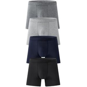 Ultra-absorberende incontinentie-boxershort voor heren, lekvrij, herbruikbaar, zacht en comfortabel incontinentie-ondergoed (4 stuks, XXXL)