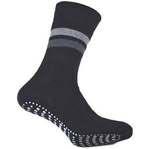Cocain Set van 2 of 4 sokken voor dames en heren, met ABS-noppen, merk Cocain zonder rubber, thermosokken, badstof, antislipsokken, stoppersokken, maat 35-38 tot 47-50, 4 stuks marine/antraciet, 43-46