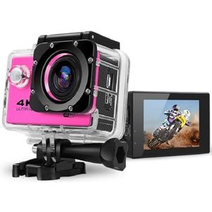 Actiecamera Ultra HD 4K/30fps Outdoor Mini Actie Camera WiFi Afstandsbediening Sport Camera Waterdichte Pro Moto Helm Sport Camera (Color : Silvery, Size : No Card)