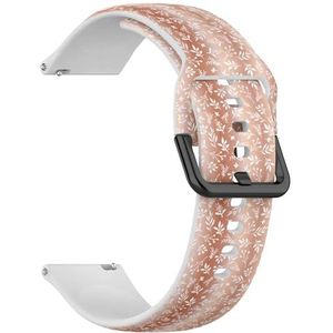 Compatibel met Garmin Forerunner 245/245 Music / 645/645 Music / 55 (koperfolie bladeren elegant) 20 mm zachte siliconen sportband armband armband