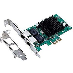 X-MEDIA Dual Port 10/100/1000Mbps Intel 82575EB Gigabit Ethernet PCI Express PCIe x1 Server Netwerkkaart/Netwerkadapter, Windows 10 en Linux ondersteund [XM-NA3821]
