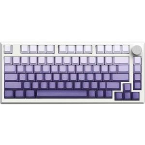 QPSJXN MK750 82 Bluetooth Wireless 2.4G Tri-Mode RGB Backlight mechanisch toetsenbord Hot Swap DIY (White Polar Day)