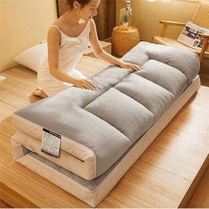 SSLEMMTH Japanse futonmatras, opvouwbare tatami-mat, slaapbedkussen, superzachte oprolbare vloermat, ideaal voor bank of bed, perfect voor thuis of op reis, grijs, 120 x 200 cm