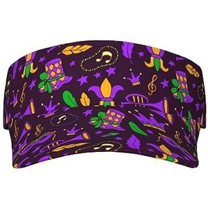 351 Baseballpet Mardi Gras Ballonveren Zonnebescherming Hoed Print Baseball Hoed Dames Zonneklep Hoed voor Outdoor Jacht Strand, Zonneklep Cap 311, M