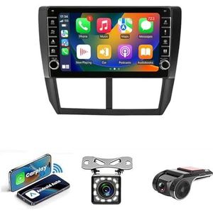 Android 14 Auto Stereo MP5 Player 9'' Screen Autoradio Voor Subaru Forester 3 SH 2007-2013 Car-play Android Auto GPS-navigatie Bluetooth RDS FM AM DAB+ Radio Stuurbediening Voice Control(NF-2 4Core 2+