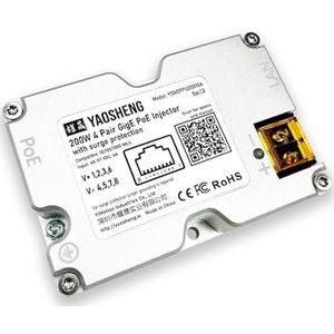 200W PoE Injector met uitgebreide bescherming voor alle standaard Starlink-modellen.