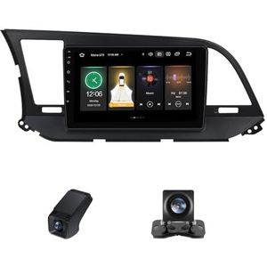 Draadloze Carplay Android 14 Autoradio 2 Din 9 inch autoradio geldt voor Hyundai Elantra 6 2016-2018 met Android Auto GPS-navigatie WIFI 9 inch met Bluetooth FM/Achteruitrijcamera(B,X1)