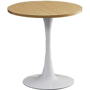 Prachtige ronde tafel, eenvoudige zakelijke onderhandelingssalontafel, H75CM balkon witte vrijetijdstafel, kleine familie eettafel, kleine ontvangsttafel (kleur: B, maat: 70 cm)