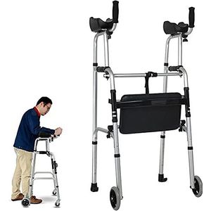 Lichtgewicht rollators voor senioren, looprek met zitvlak en wielen, in hoogte verstelbaar, mobiliteitshulpmiddelen voor ouderen(2 wheels)
