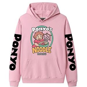 acsefire Ponyo on the Cliff Capuchon Anime Ponyo Cosplay Kostuums Heren en Dames Bedrukte Lange Mouwen Pullover Hooded Sweatshirt