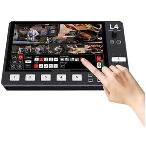 L4 10,1 inch multi-camera videomixer-switcher met touchscreen 4x 1xSDI-ingangen Chroma Key USB3.0 Naadloze Schakeling