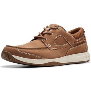 Clarks Heren Sailview Lace Bootschoen, Light Tan Nubuck, 47 EU Breed