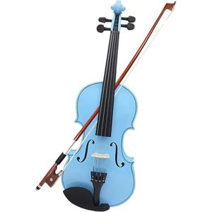 4/4 Beginners Viool Blauw Esdoorn Paneel Viool Sets Met Case Strijkstokken Tuner Mute Viool Bruggen (Color : 4/4 Violin)