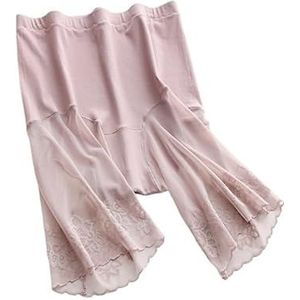 Ijszijde broeken, katoenen broeken, naadloze damesbroeken, kant for veiligheidsbroeken, zomer dames for veiligheidsbroeken (Color : Pink, Size : Fits 90-115kg)
