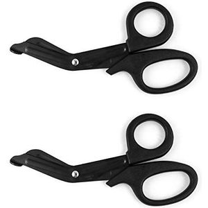 QWORK® 2-pack 185 mm noodschaar, EMT en traumaschaar, roestvrijstalen verbandschaar voor verpleegkundige EHBO-noodhulp