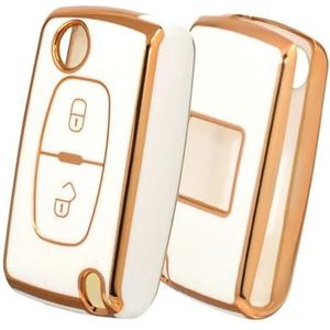 Autosleutel beschermhoes TPU Auto Afstandsbediening Sleutel Case Cover Shell Voor 107 207 307 308 407 607 3008 5008 Voor Xsara Voor Picasso C5 C6 C8 Keyless Sleutel Shell(7)